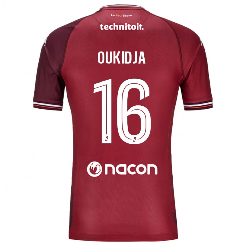 Danxen Kid Alexandre Oukidja #16 Red Granata Home Jersey 2024/25 T-Shirt