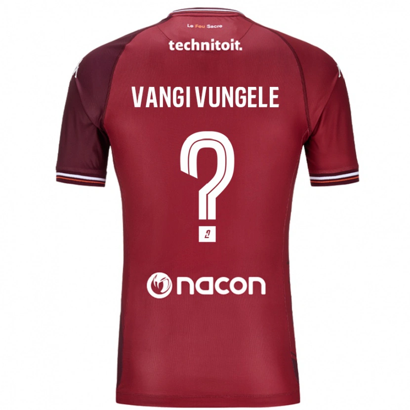 Danxen Kid Luzolo Vangi Vungele #0 Red Granata Home Jersey 2024/25 T-Shirt