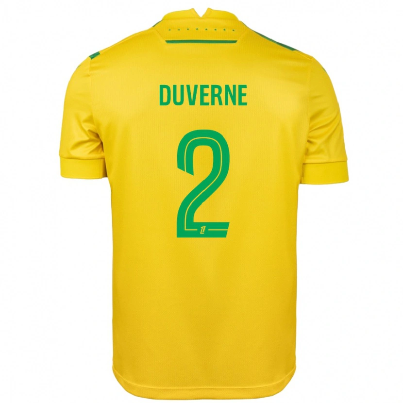 Danxen Kid Jean-Kévin Duverne #2 Yellow Green Home Jersey 2024/25 T-Shirt