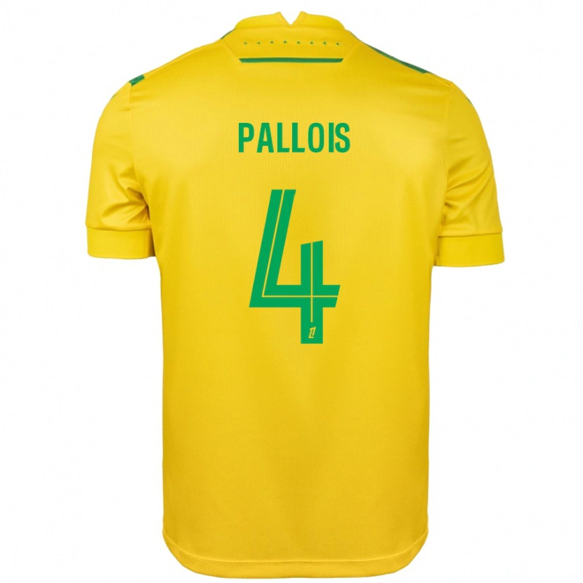 Danxen Kid Nicolas Pallois #4 Yellow Green Home Jersey 2024/25 T-Shirt