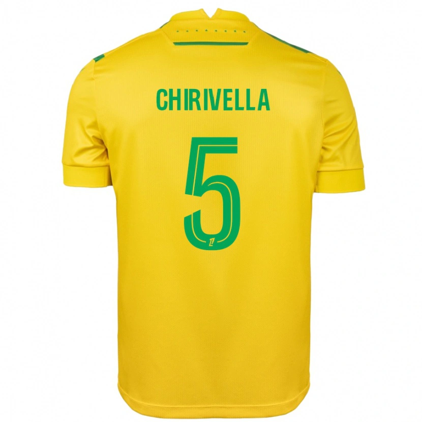 Danxen Kid Pedro Chirivella #5 Yellow Green Home Jersey 2024/25 T-Shirt