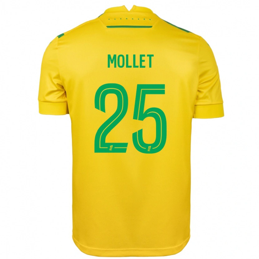 Danxen Kid Florent Mollet #25 Yellow Green Home Jersey 2024/25 T-Shirt