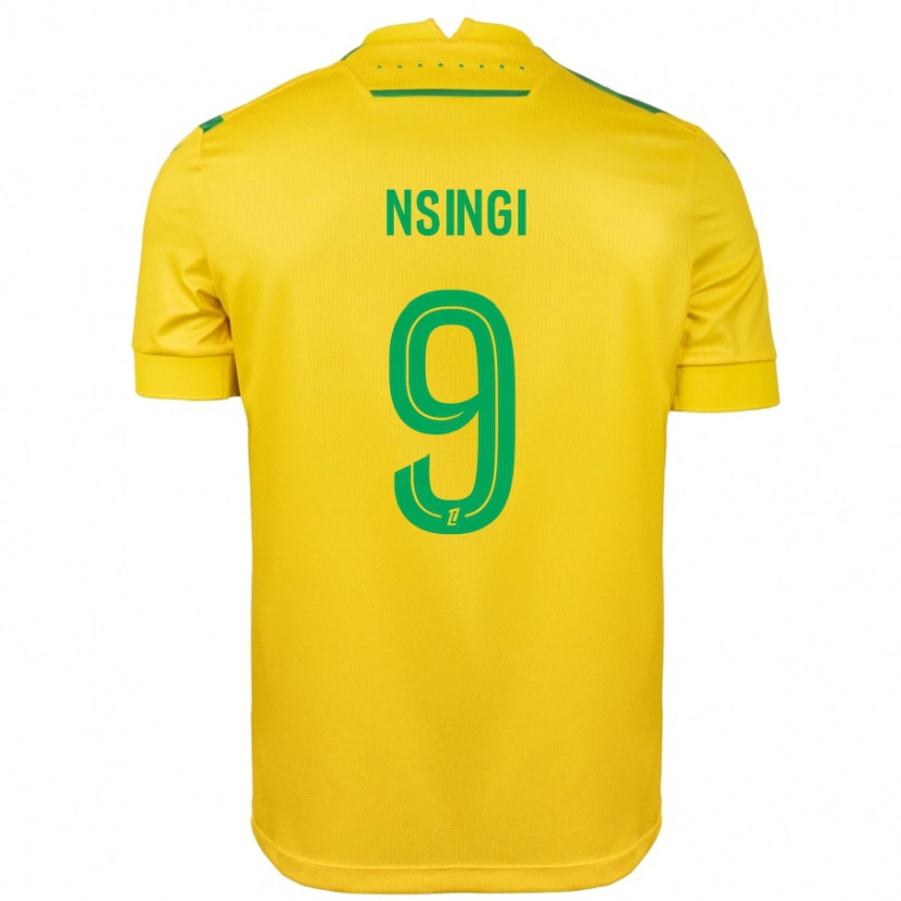 Danxen Kid Plamedi Nsingi #9 Yellow Green Home Jersey 2024/25 T-Shirt