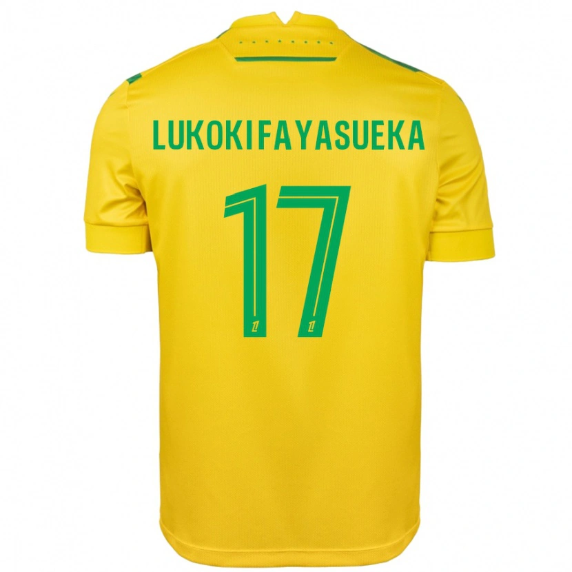 Danxen Kid Kévin Lukoki Fayasueka #17 Yellow Green Home Jersey 2024/25 T-Shirt