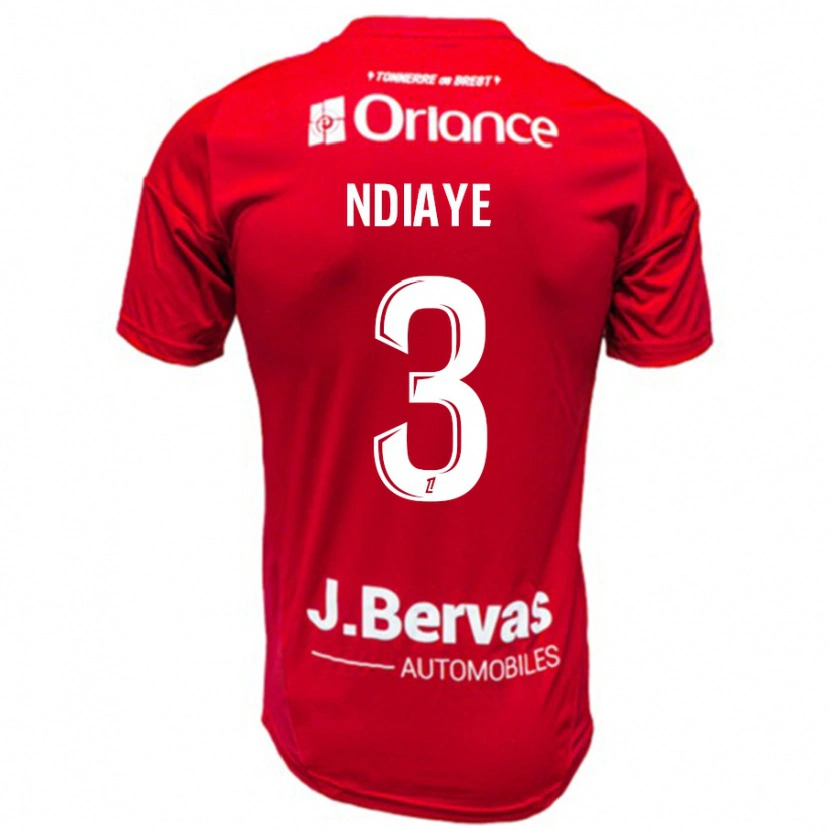 Danxen Kid Abdoulaye Ndiaye #3 Red White Home Jersey 2024/25 T-Shirt