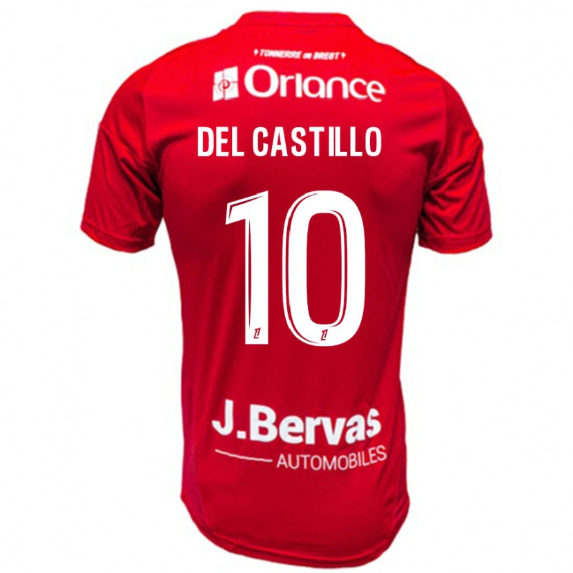 Danxen Kid Romain Del Castillo #10 Red White Home Jersey 2024/25 T-Shirt