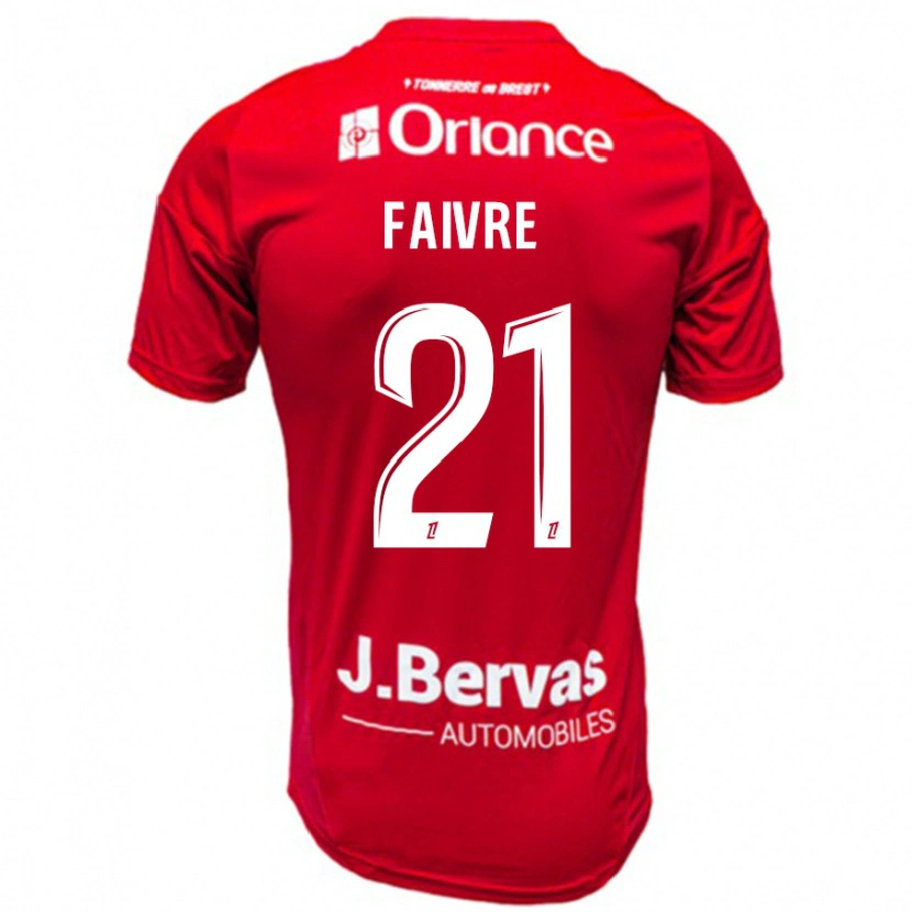 Danxen Kid Romain Faivre #21 Red White Home Jersey 2024/25 T-Shirt