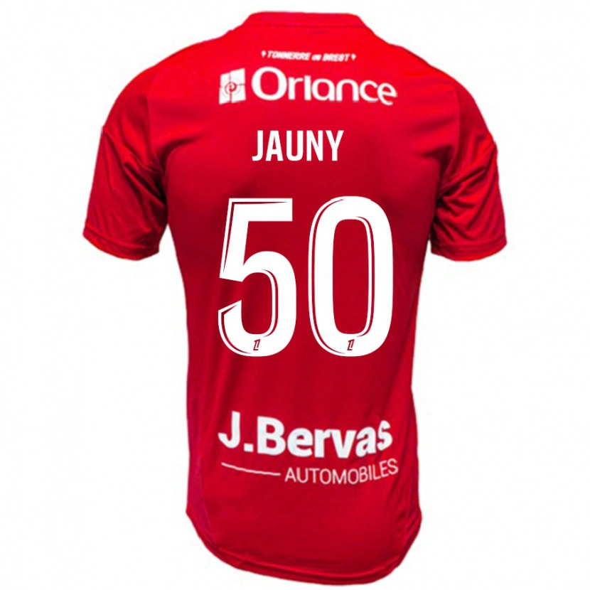 Danxen Kid Noah Jauny #50 Red White Home Jersey 2024/25 T-Shirt