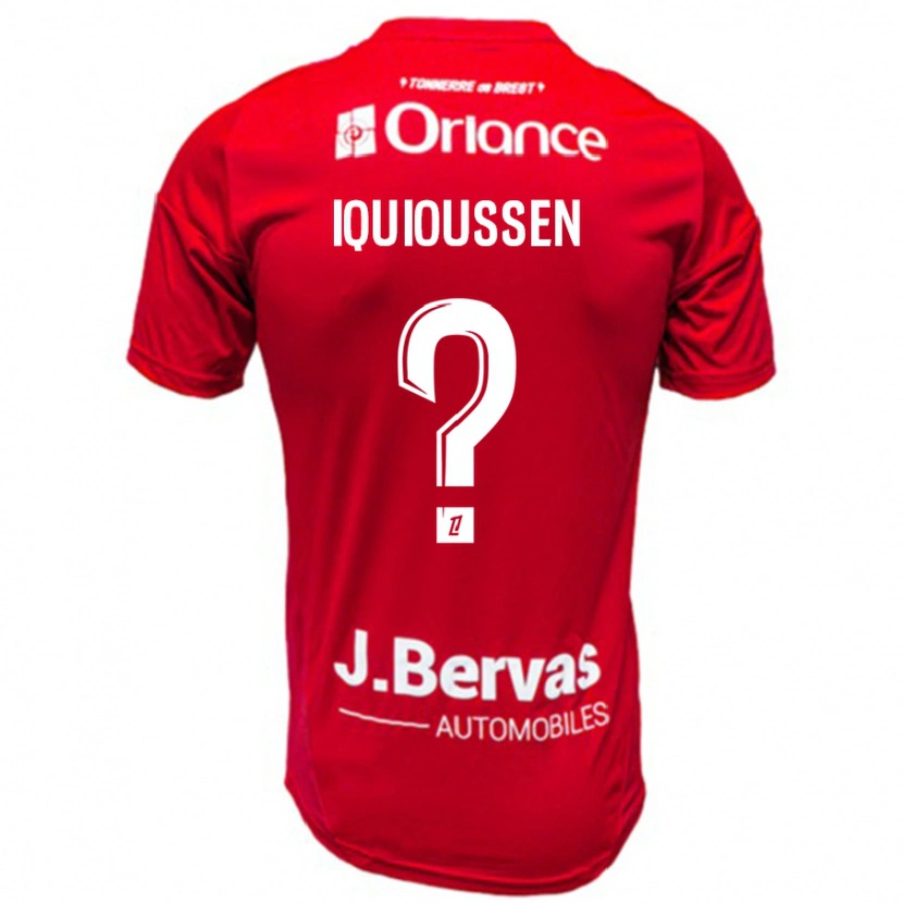 Danxen Kid Adam Iquioussen #0 Red White Home Jersey 2024/25 T-Shirt