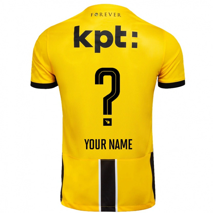 Danxen Kid Your Name #0 Yellow Black Home Jersey 2024/25 T-Shirt