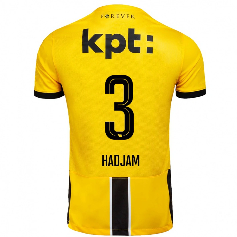 Danxen Kid Jaouen Hadjam #3 Yellow Black Home Jersey 2024/25 T-Shirt