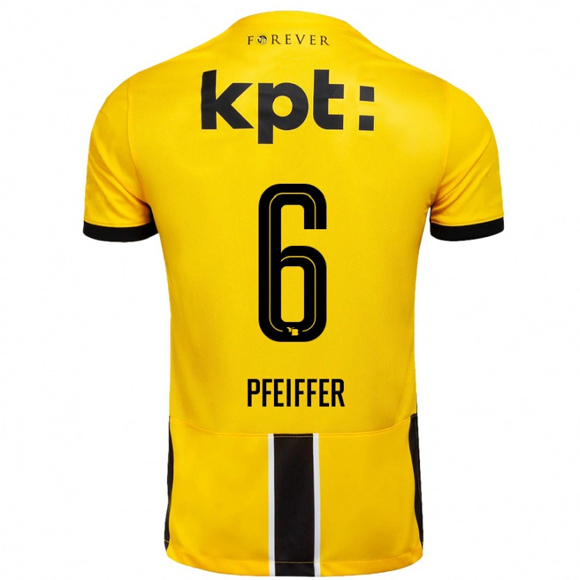 Danxen Kid Patric Pfeiffer #6 Yellow Black Home Jersey 2024/25 T-Shirt