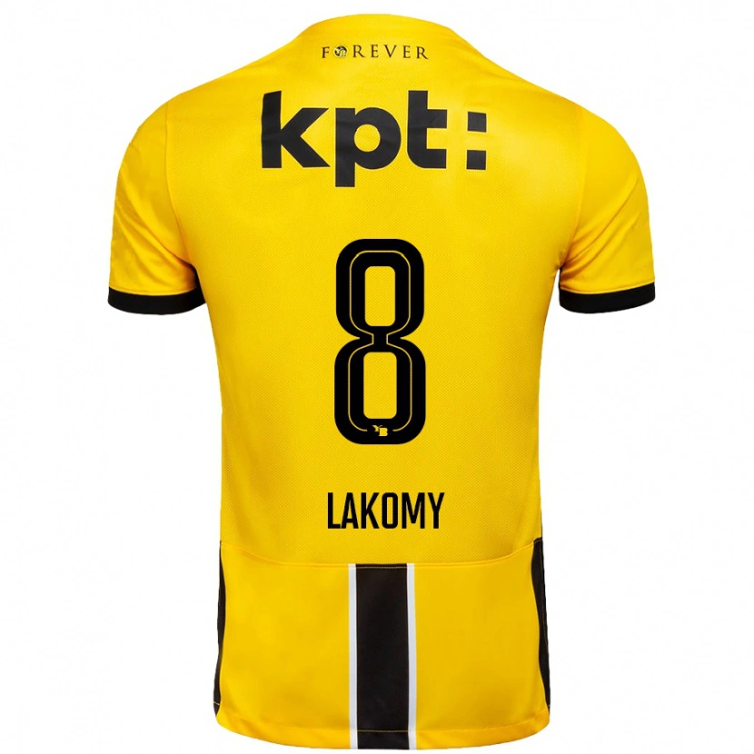 Danxen Kid Lukasz Lakomy #8 Yellow Black Home Jersey 2024/25 T-Shirt