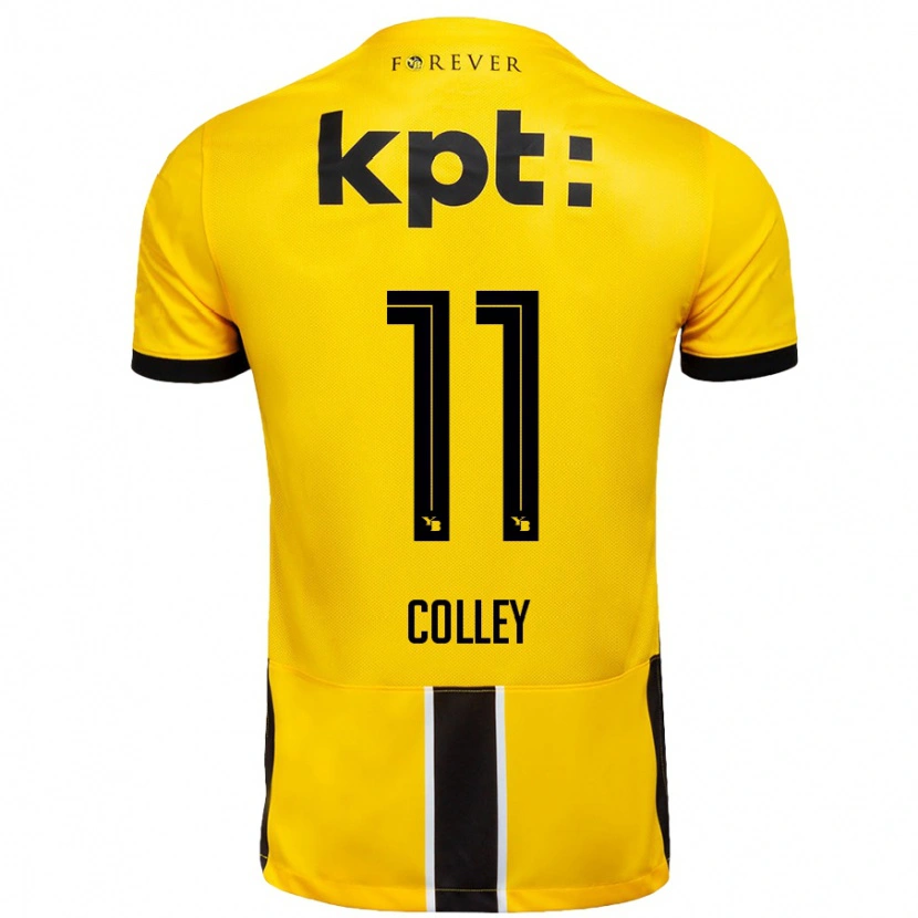 Danxen Kid Ebrima Colley #11 Yellow Black Home Jersey 2024/25 T-Shirt