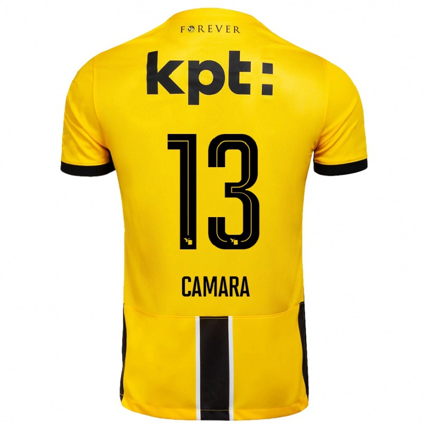 Danxen Kid Mohamed Camara #13 Yellow Black Home Jersey 2024/25 T-Shirt