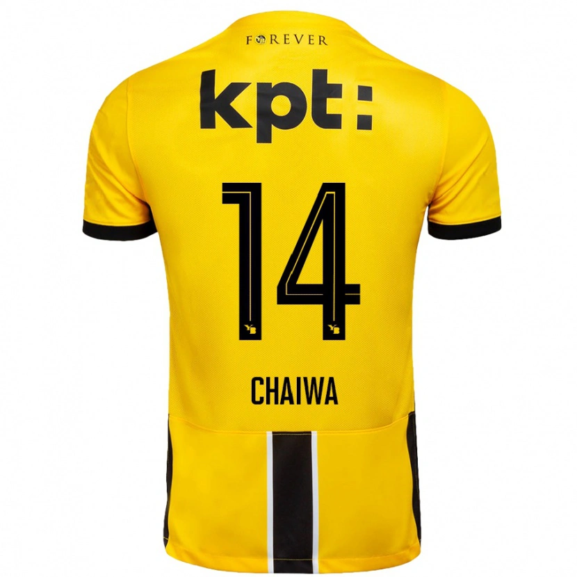 Danxen Kid Miguel Chaiwa #14 Yellow Black Home Jersey 2024/25 T-Shirt