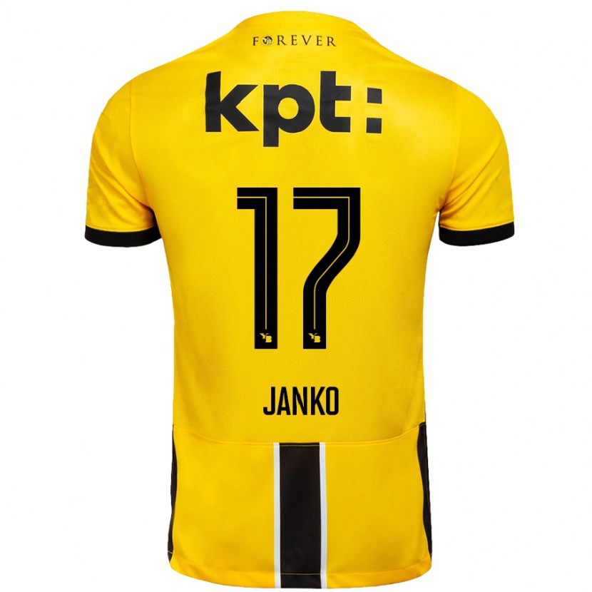 Danxen Kid Saidy Janko #17 Yellow Black Home Jersey 2024/25 T-Shirt