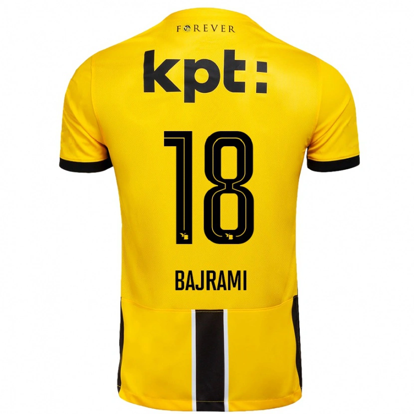 Danxen Kid Ardian Bajrami #18 Yellow Black Home Jersey 2024/25 T-Shirt