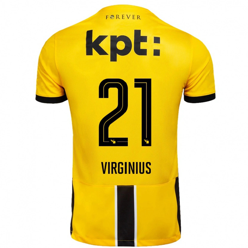 Danxen Kid Alan Virginius #21 Yellow Black Home Jersey 2024/25 T-Shirt