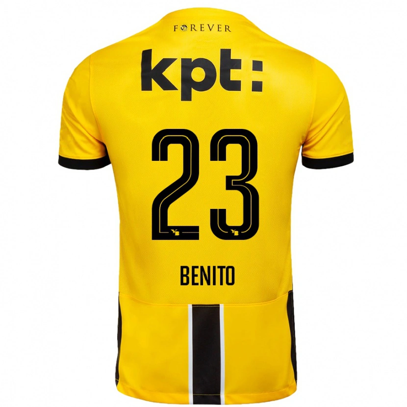 Danxen Kid Loris Benito #23 Yellow Black Home Jersey 2024/25 T-Shirt