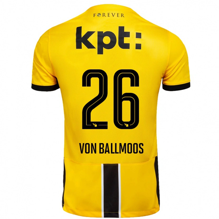 Danxen Kid David Von Ballmoos #26 Yellow Black Home Jersey 2024/25 T-Shirt