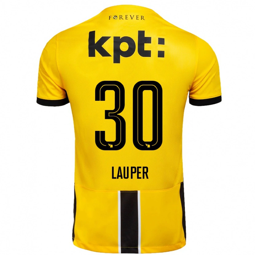 Danxen Kid Sandro Lauper #30 Yellow Black Home Jersey 2024/25 T-Shirt