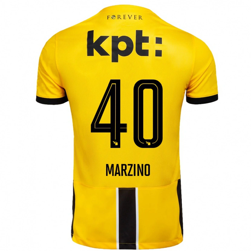 Danxen Kid Dario Marzino #40 Yellow Black Home Jersey 2024/25 T-Shirt