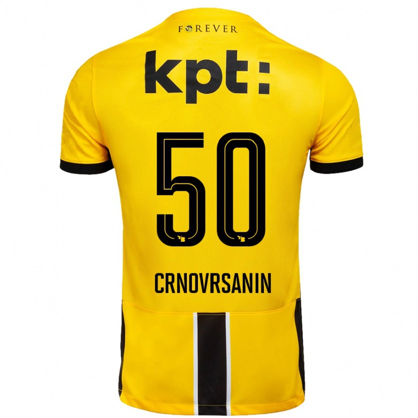 Danxen Kid Sadin Crnovrsanin #50 Yellow Black Home Jersey 2024/25 T-Shirt