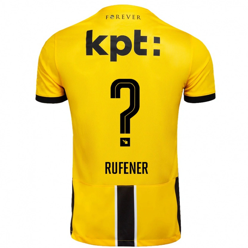 Danxen Kid Elio Rufener #0 Yellow Black Home Jersey 2024/25 T-Shirt