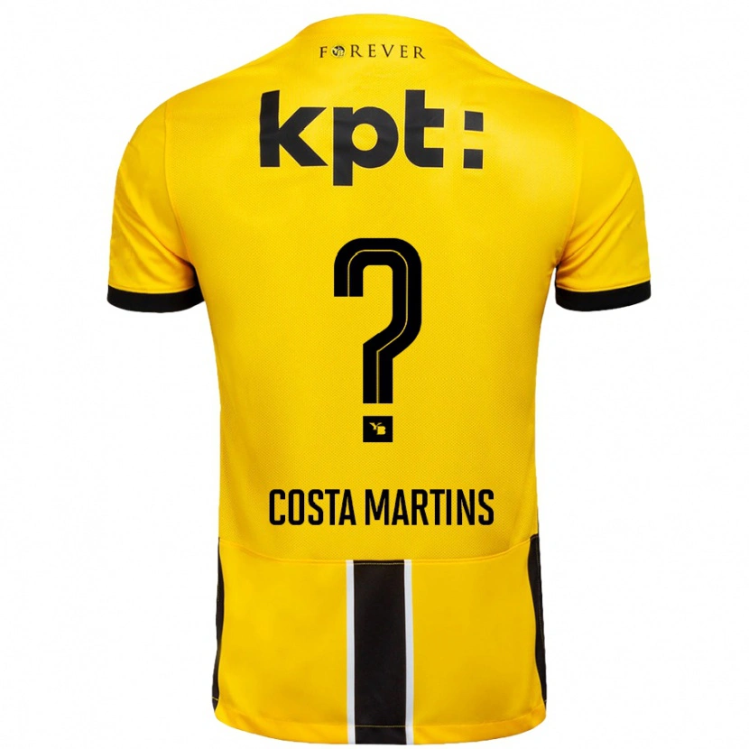 Danxen Kid Yvann Costa Martins #0 Yellow Black Home Jersey 2024/25 T-Shirt