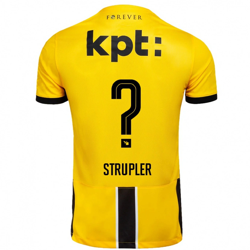 Danxen Kid Cedrik Strupler #0 Yellow Black Home Jersey 2024/25 T-Shirt