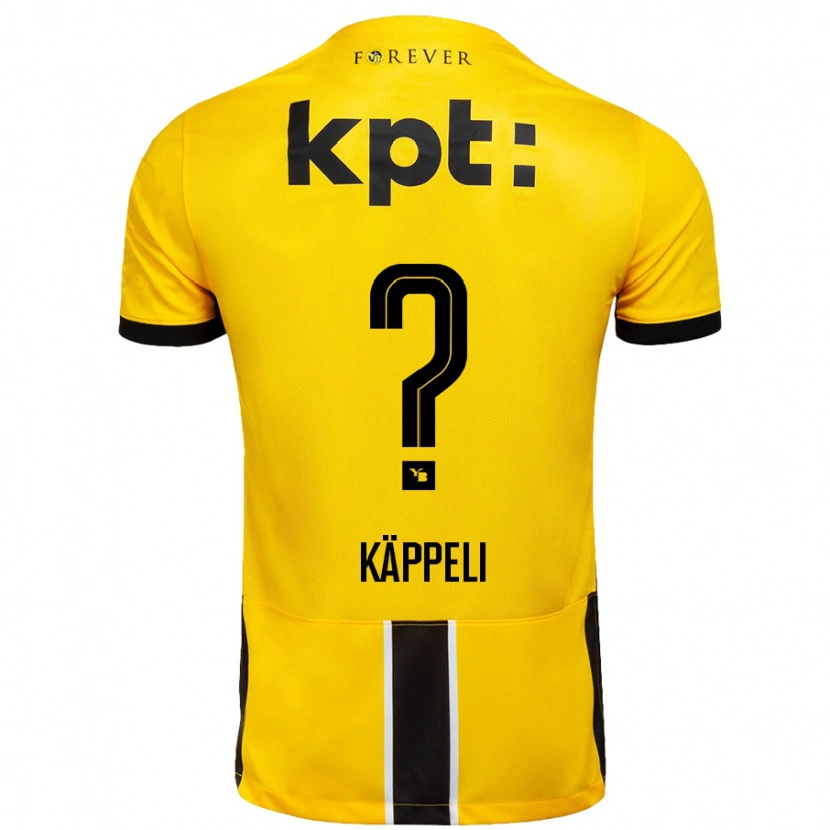 Danxen Kid Cuno Käppeli #0 Yellow Black Home Jersey 2024/25 T-Shirt