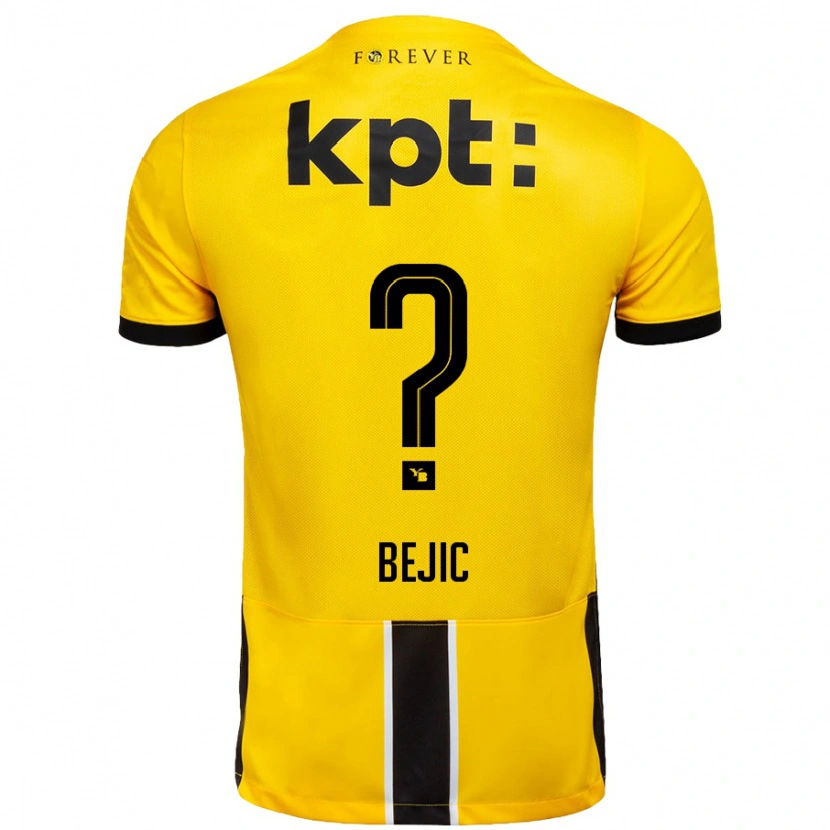 Danxen Kid Endrit Bejic #0 Yellow Black Home Jersey 2024/25 T-Shirt