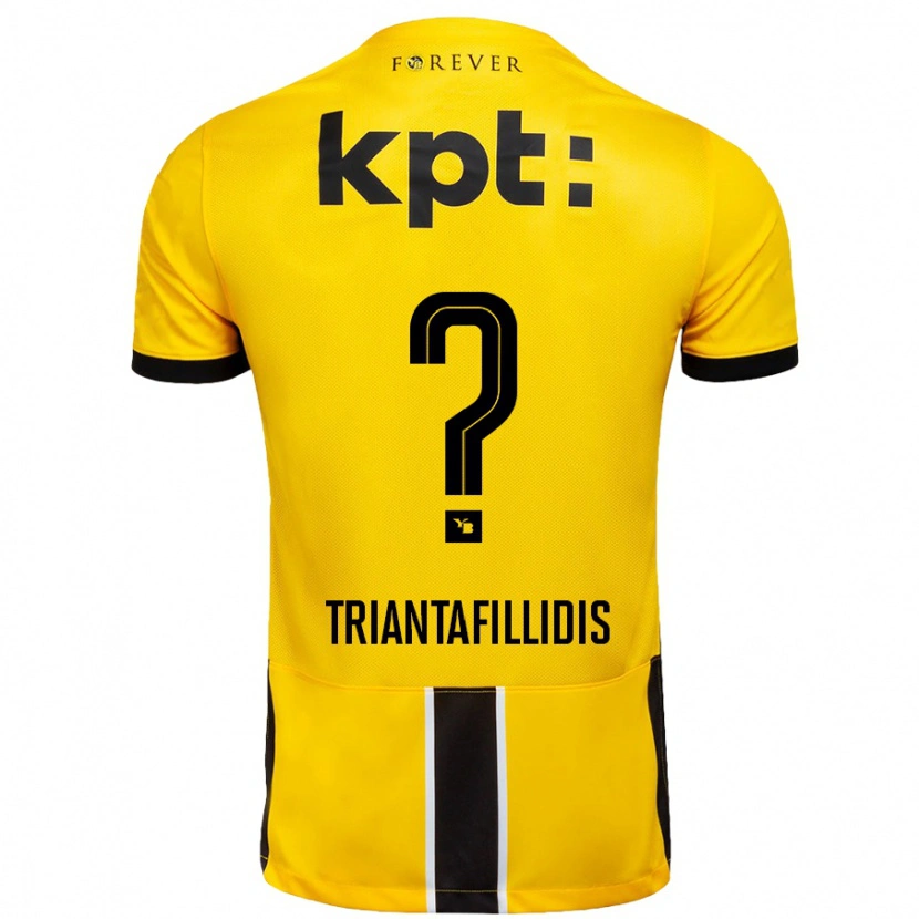 Danxen Kid Nevin Triantafillidis #0 Yellow Black Home Jersey 2024/25 T-Shirt