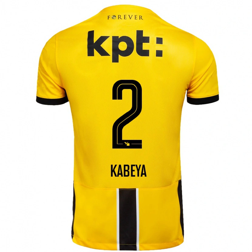 Danxen Kid Benjamin Kabeya #2 Yellow Black Home Jersey 2024/25 T-Shirt