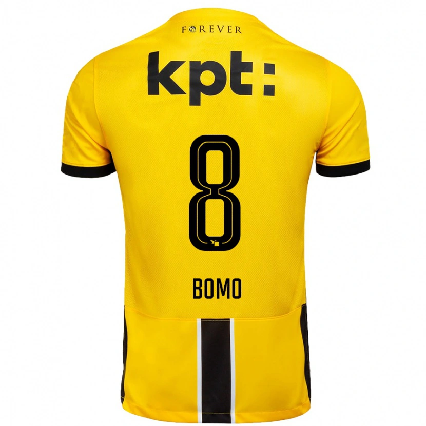 Danxen Kid Jacques Bomo #8 Yellow Black Home Jersey 2024/25 T-Shirt