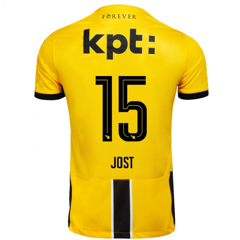 Danxen Kid Tristan Jost #15 Yellow Black Home Jersey 2024/25 T-Shirt