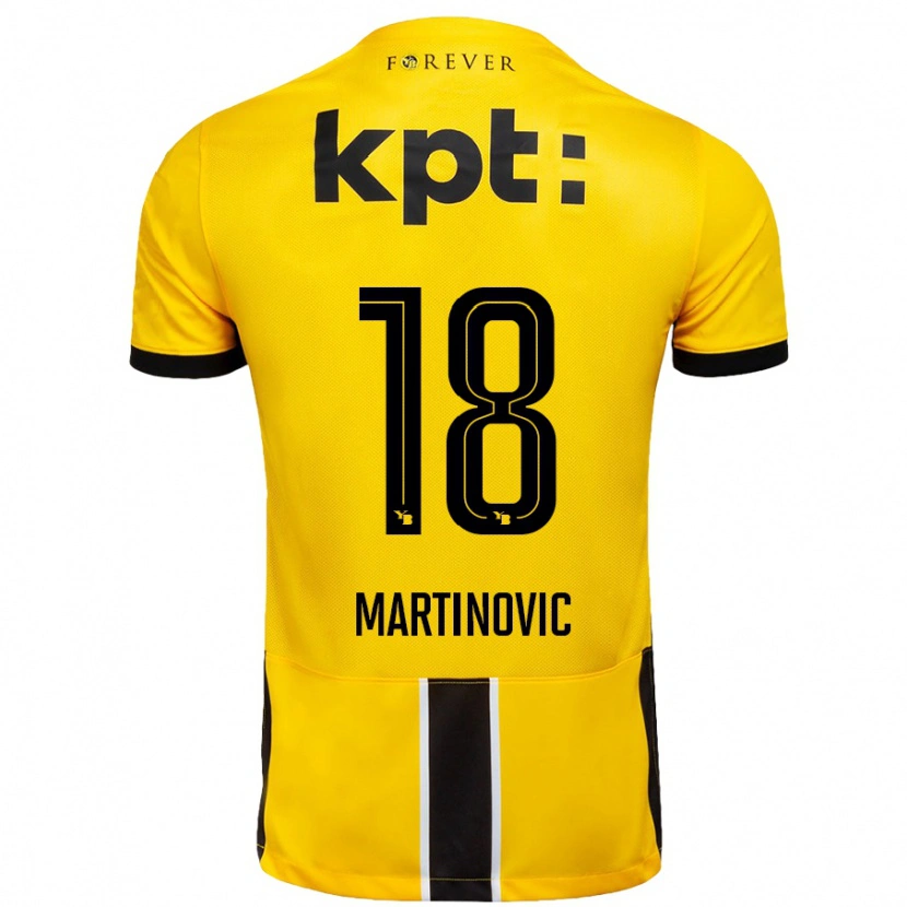 Danxen Kid Denis Martinovic #18 Yellow Black Home Jersey 2024/25 T-Shirt