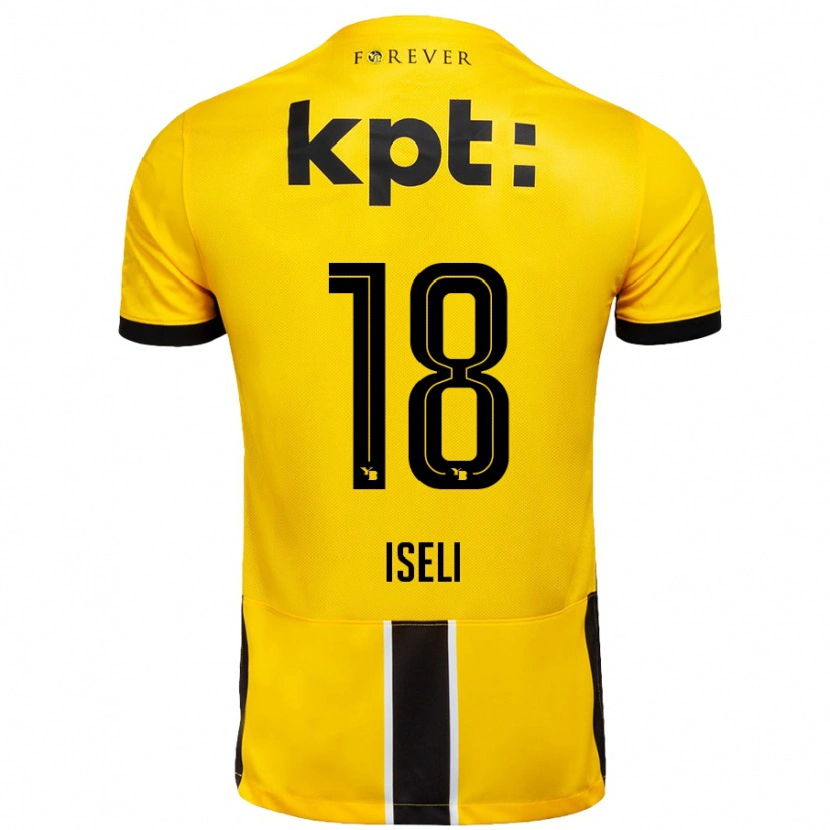 Danxen Kid Marco Iseli #18 Yellow Black Home Jersey 2024/25 T-Shirt