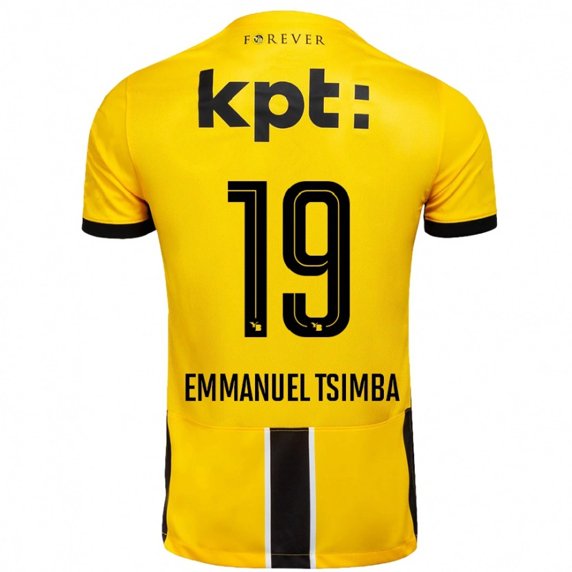 Danxen Kid Felix Emmanuel Tsimba #19 Yellow Black Home Jersey 2024/25 T-Shirt