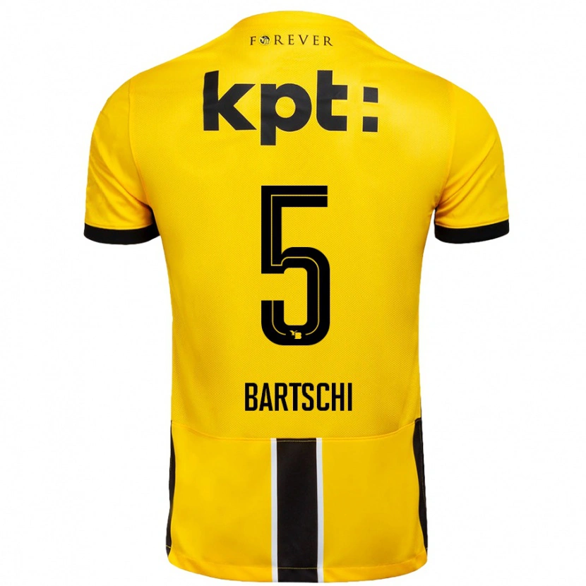 Danxen Kid Lorena Bärtschi #5 Yellow Black Home Jersey 2024/25 T-Shirt