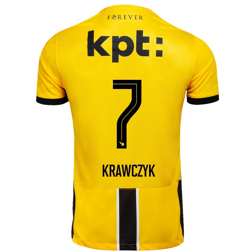 Danxen Kid Caroline Krawczyk #7 Yellow Black Home Jersey 2024/25 T-Shirt