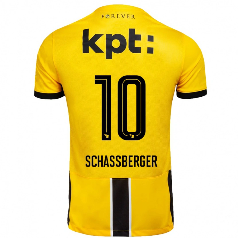 Danxen Kid Julia Schassberger #10 Yellow Black Home Jersey 2024/25 T-Shirt