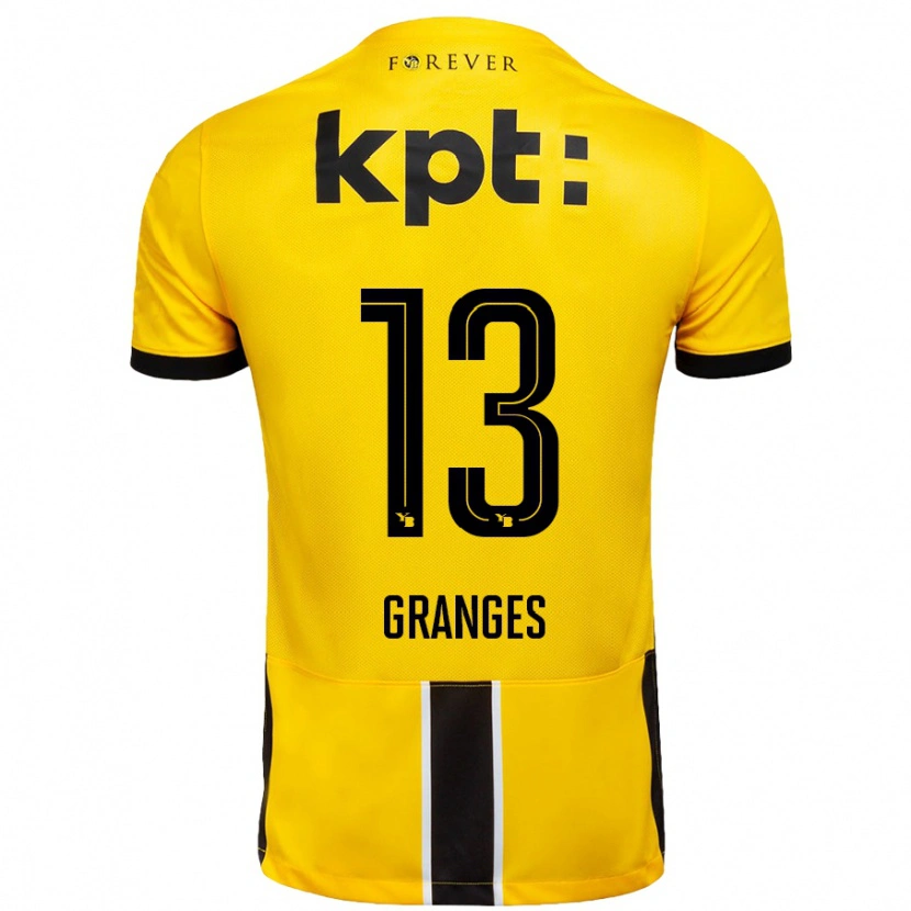 Danxen Kid Malaurie Granges #13 Yellow Black Home Jersey 2024/25 T-Shirt