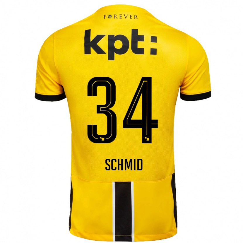 Danxen Kid Céline Schmid #34 Yellow Black Home Jersey 2024/25 T-Shirt