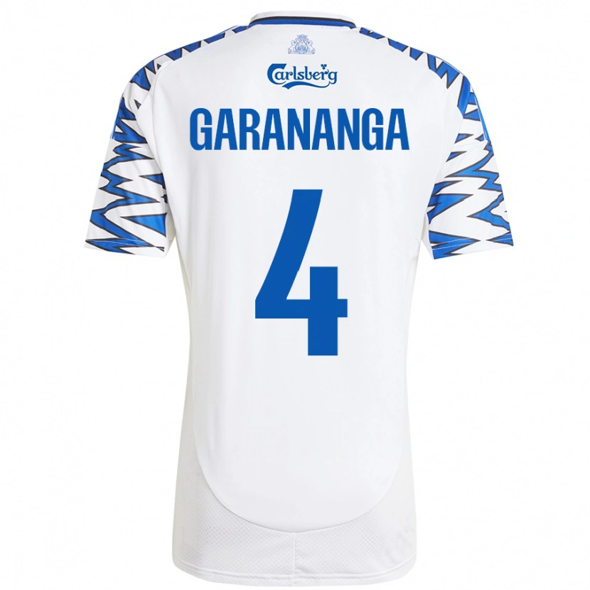 Danxen Kid Munashe Garananga #4 White Sky Blue Home Jersey 2024/25 T-Shirt