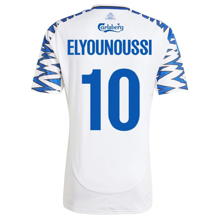 Danxen Kid Mohamed Elyounoussi #10 White Sky Blue Home Jersey 2024/25 T-Shirt