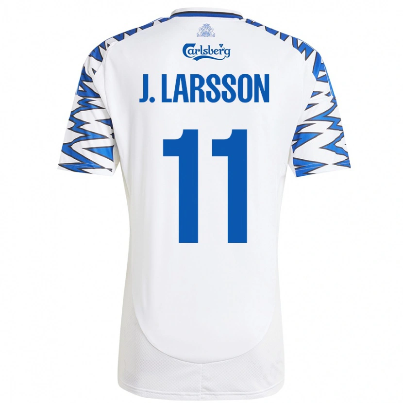 Danxen Kid Jordan Larsson #11 White Sky Blue Home Jersey 2024/25 T-Shirt