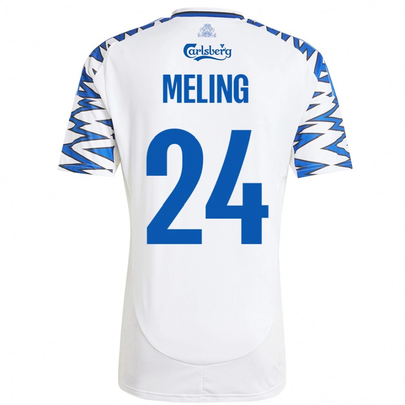 Danxen Kid Birger Meling #24 White Sky Blue Home Jersey 2024/25 T-Shirt