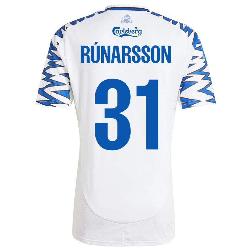 Danxen Kid Rúnar Alex Rúnarsson #31 White Sky Blue Home Jersey 2024/25 T-Shirt